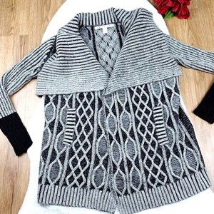 Open Wool Alpaca Cardigan Sweater